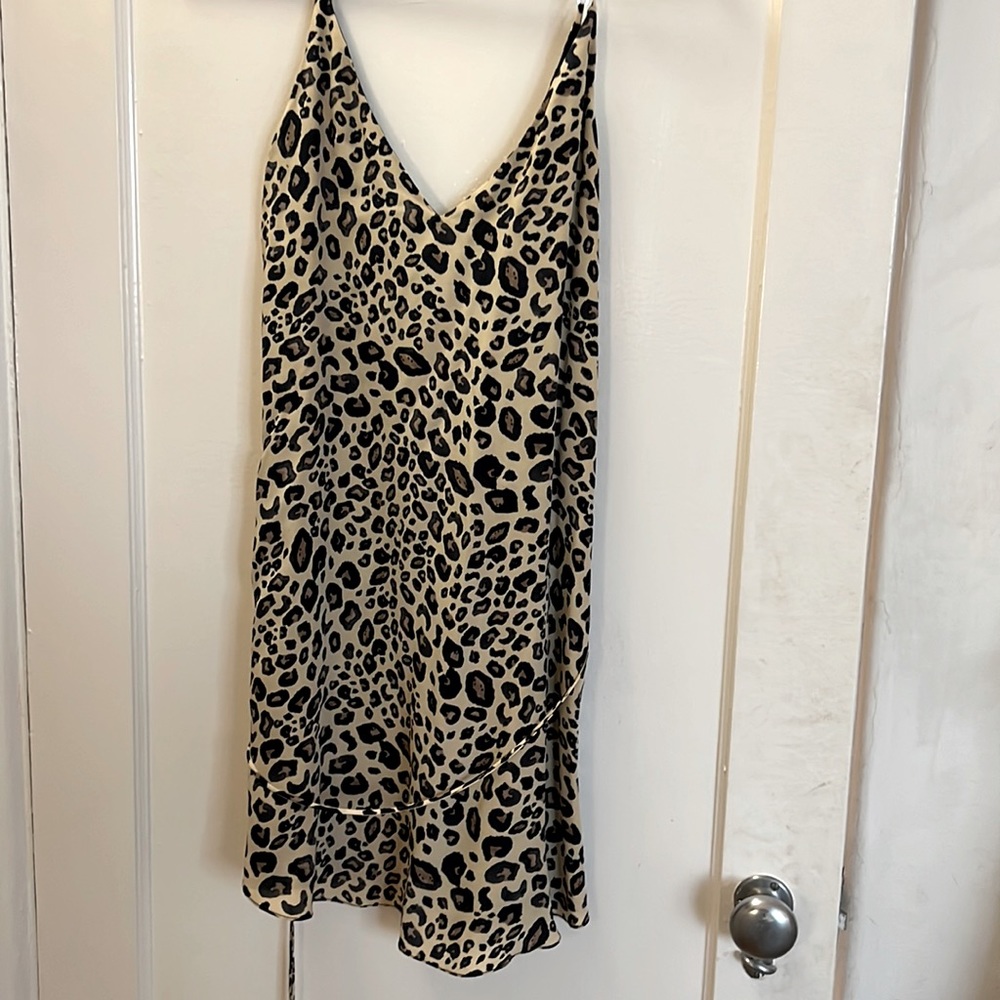 Silk leopard slip dress Rory beca